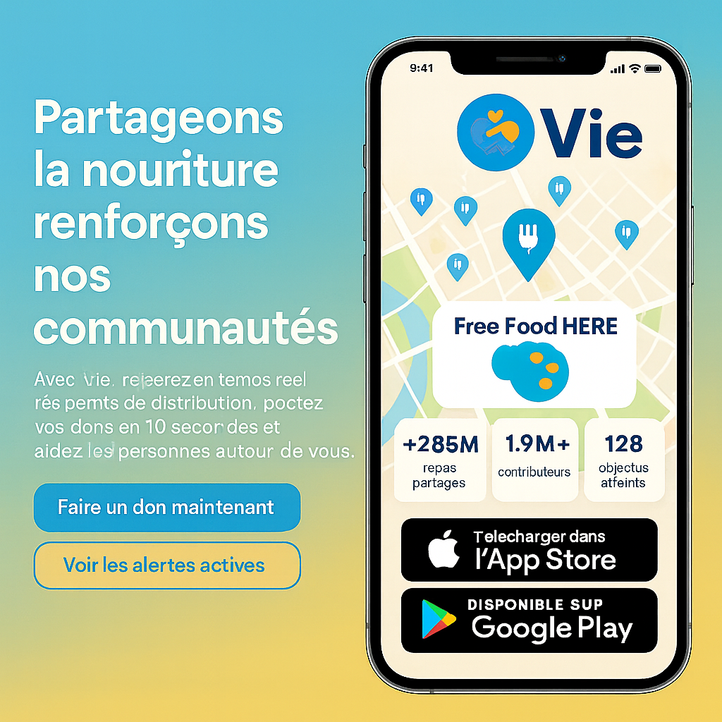 Aperçu de l’application ShareMeals
